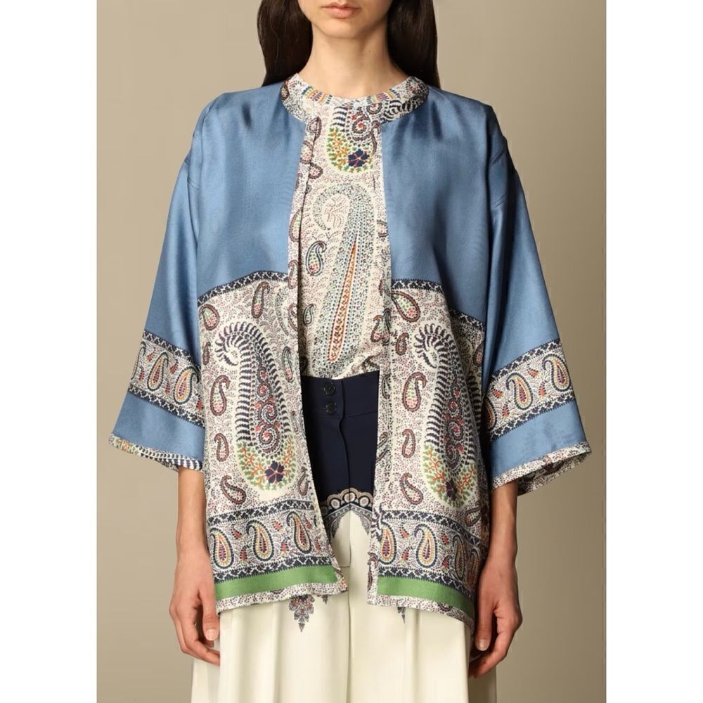 ETRO Silk Kesha Poncho 
Size L